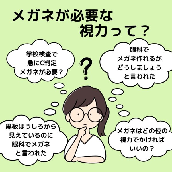 メガネが必要な視力